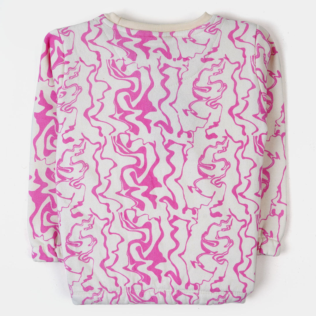 Girls 2 PCs Suit Character Girls - Purple/Cream