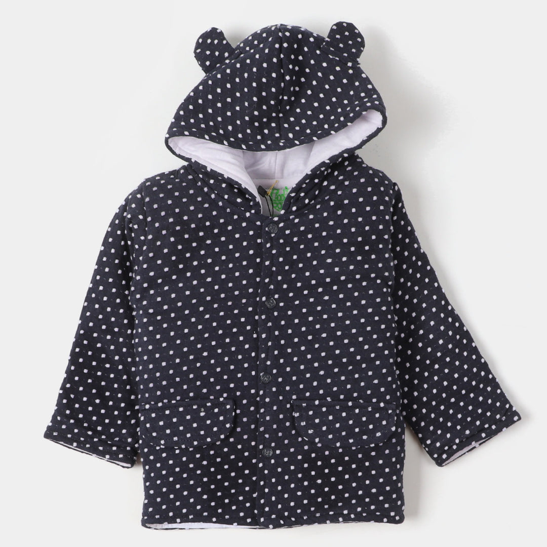 Infant Boys Knitted Suit Polka Dot - NAVY