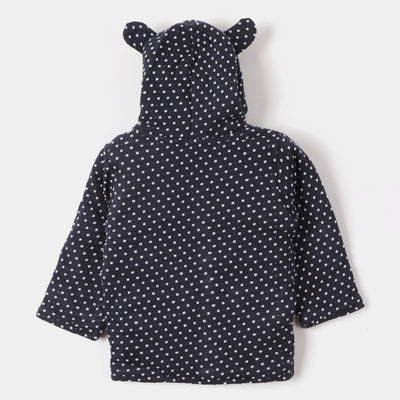 Infant Boys Knitted Suit Polka Dot - NAVY