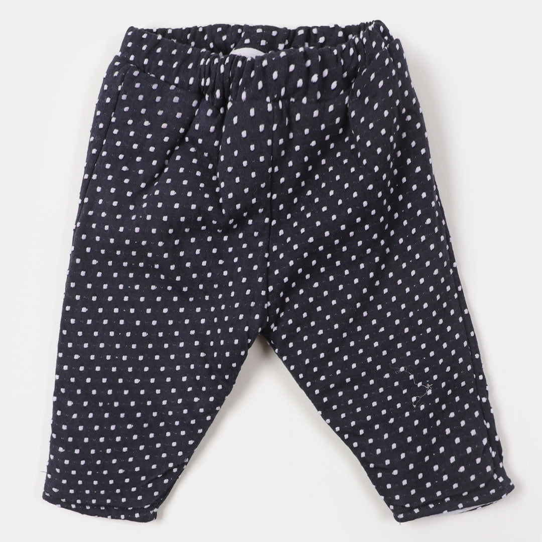 Infant Boys Knitted Suit Polka Dot - NAVY