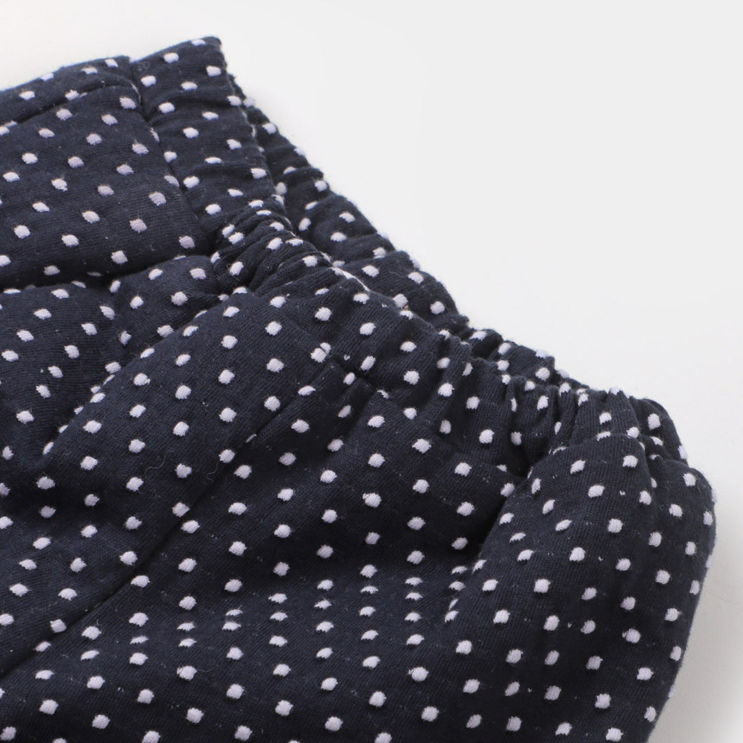 Infant Boys Knitted Suit Polka Dot - NAVY