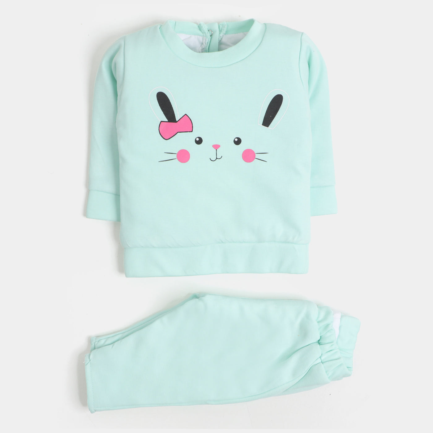 Infant Girls Suit Bunny - Sea Green