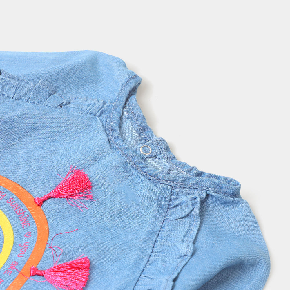 Girls Romper Denim Sunshine - L.Blue