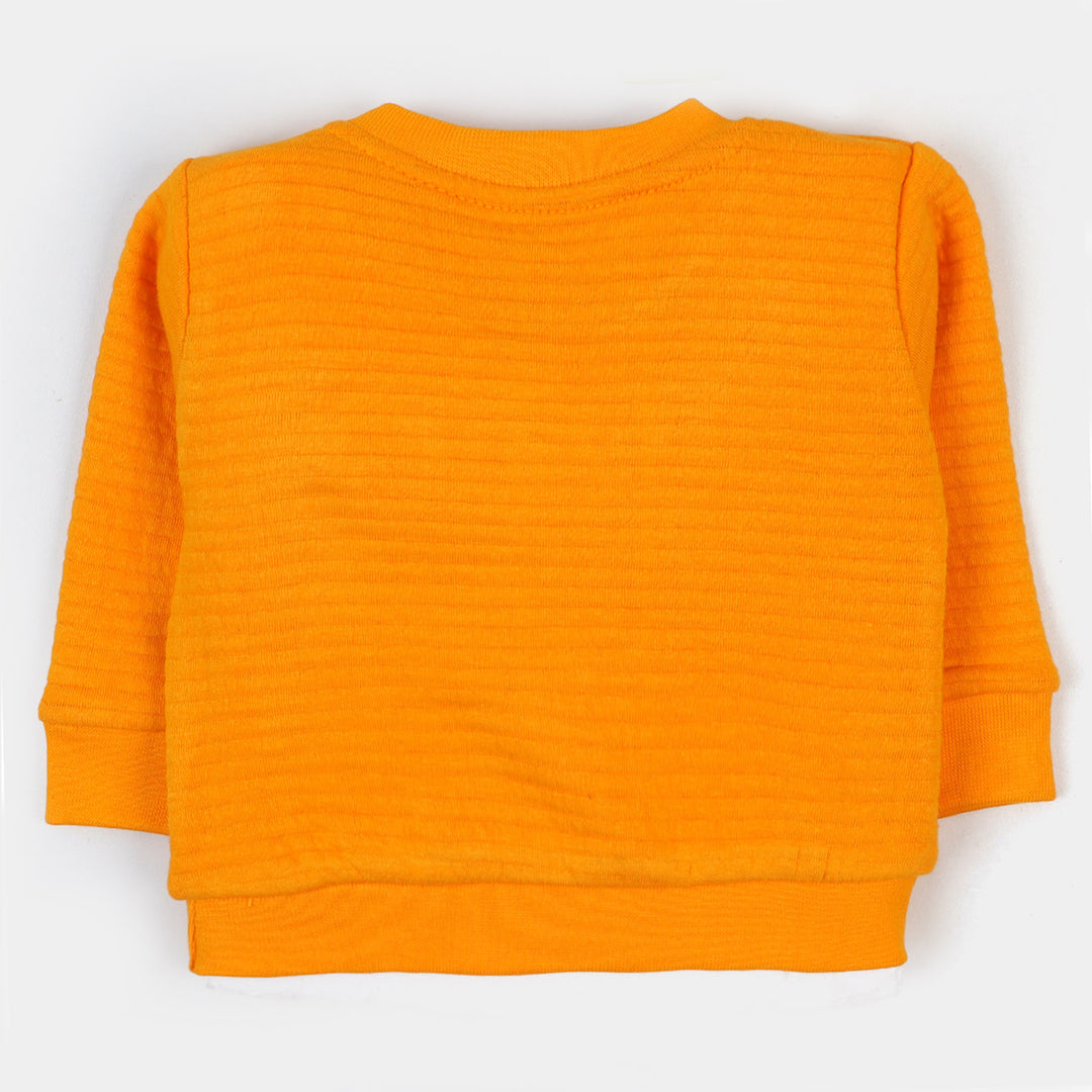 Infant Boys Knitted Suit Funny Moments-ORANGE