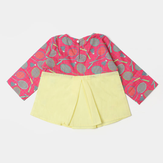 Infant Girls Cotton Casual Top - Multi