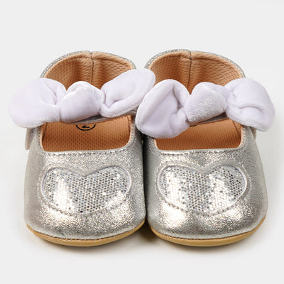 Infant Baby Girls Shiny Heart Shoes Soft & Fashionable