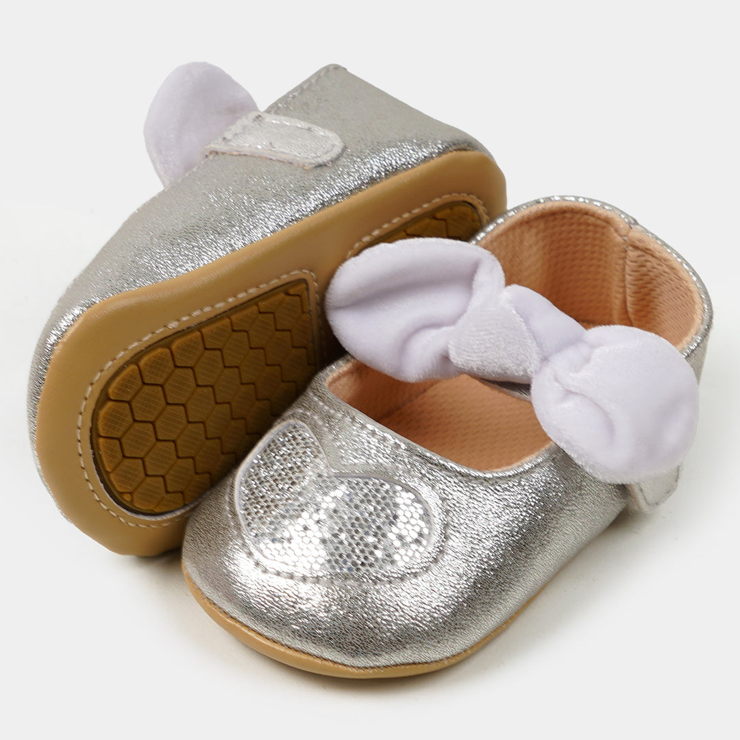 Infant Baby Girls Shiny Heart Shoes Soft & Fashionable