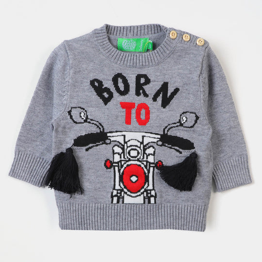 Infant Boys Sweater Born To - GREY