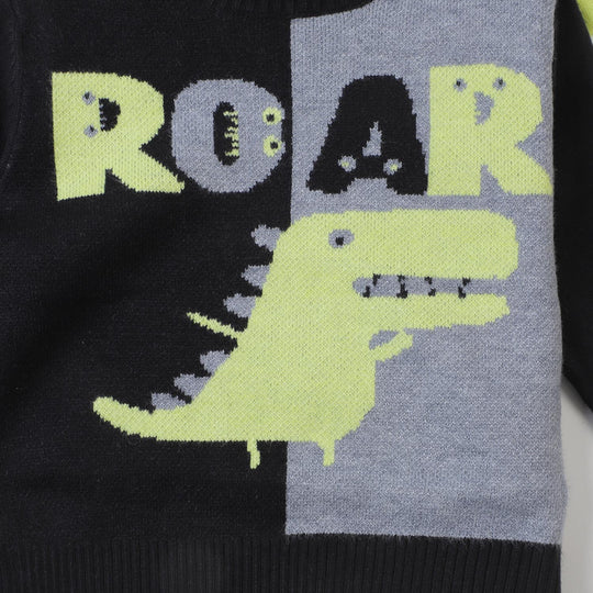 Infant Boys Sweater Roar - BLACK