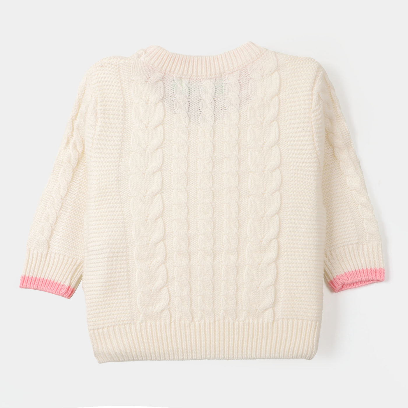 Infant Girls Sweater Flower  - Off White