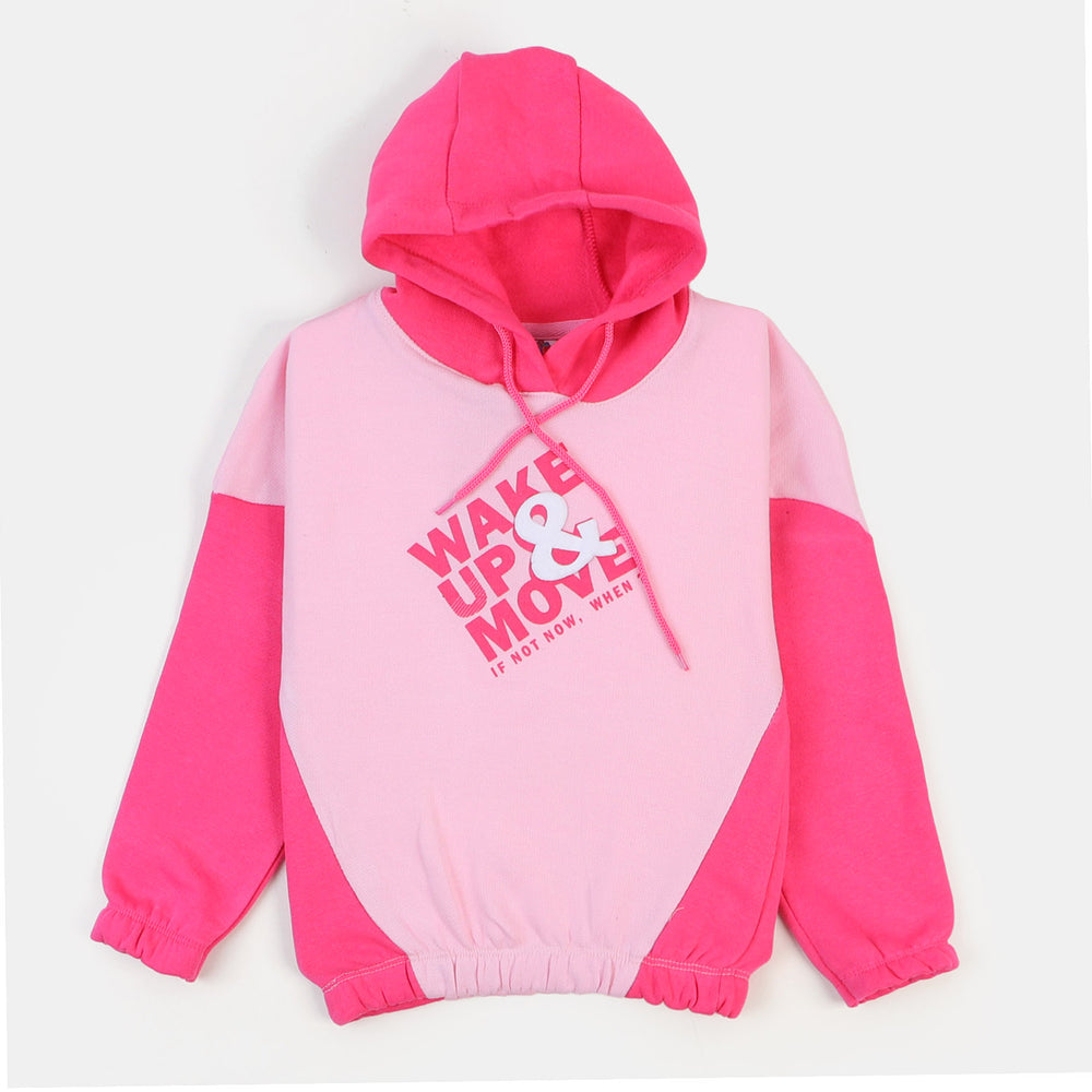 Girls 2 PCs Suit Wake Up & Move-Pink