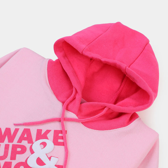 Girls 2 PCs Suit Wake Up & Move-Pink