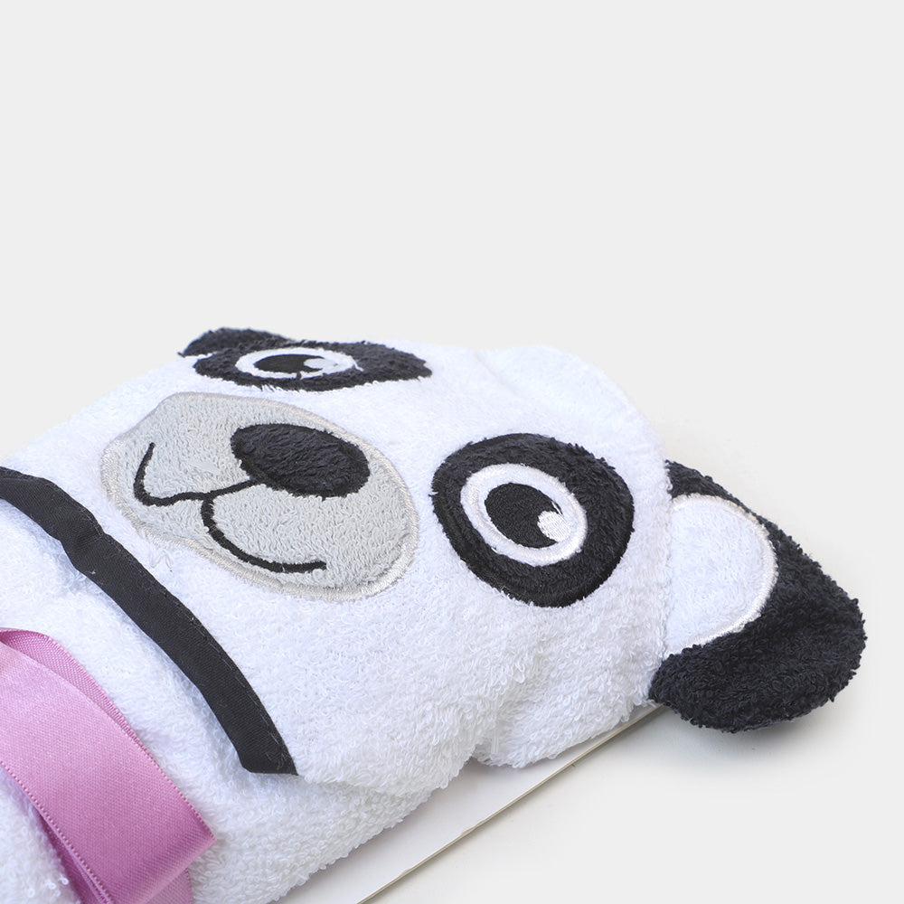 Baby Bath Towel - White Panda