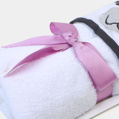 Baby Bath Towel - White Panda