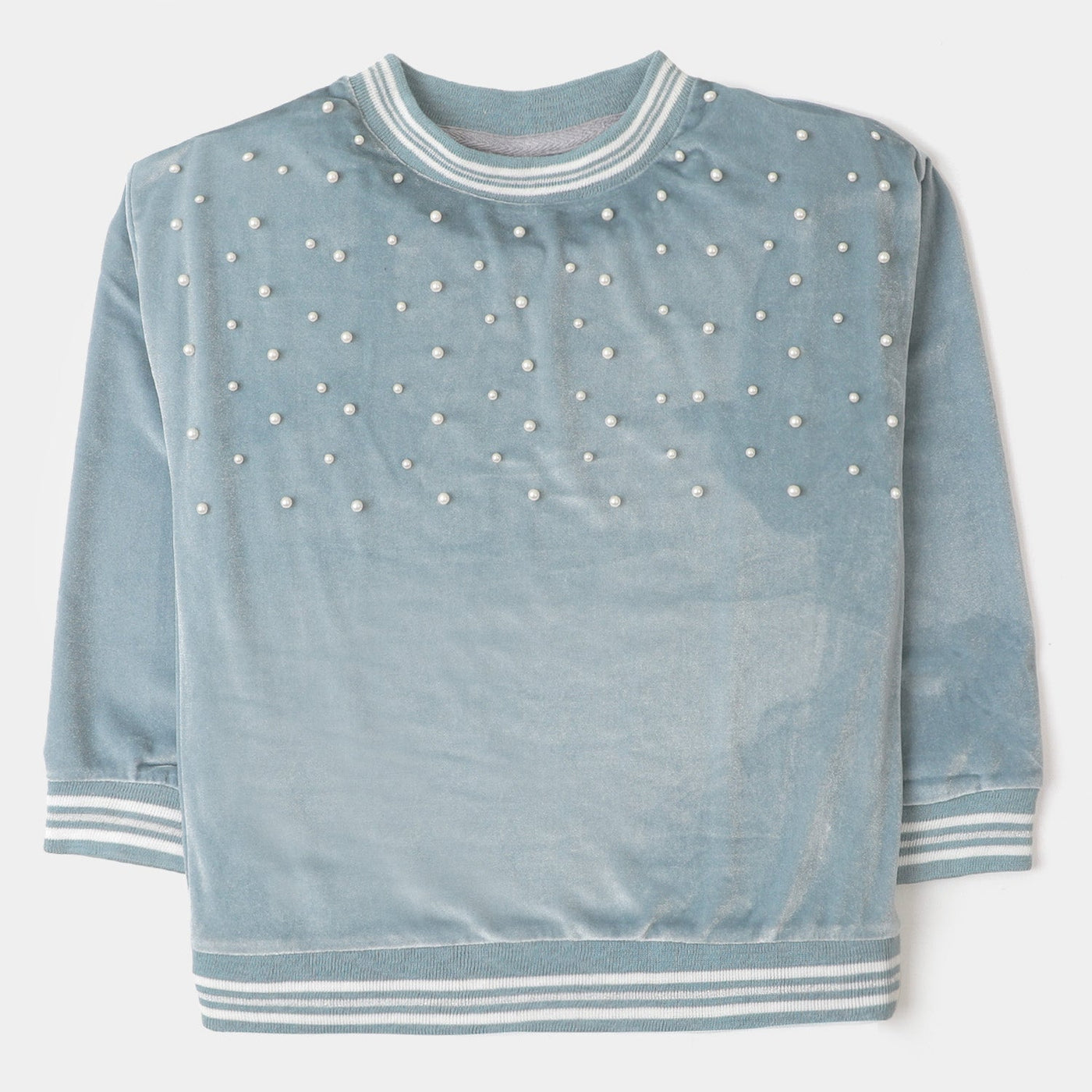 Teens Girls Sweatshirt Pearls  - GREY