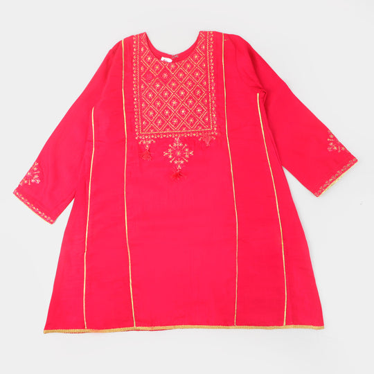 Girls 3Pcs Suit Gulabi Girl - Magenta