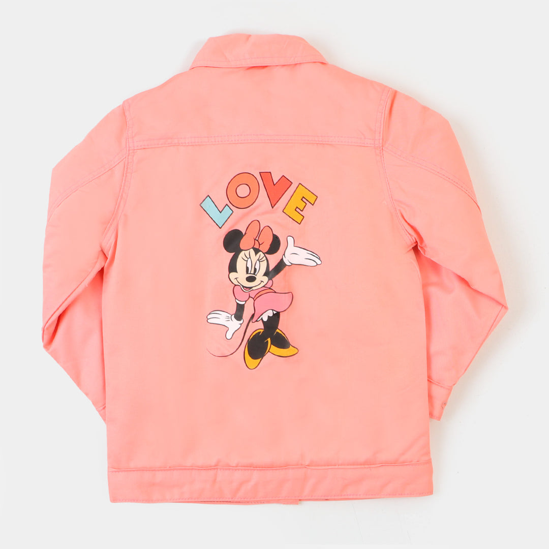 Girls Cotton Jacket Character - Pink