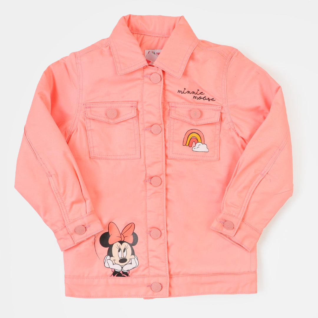 Girls Cotton Jacket Character - Pink