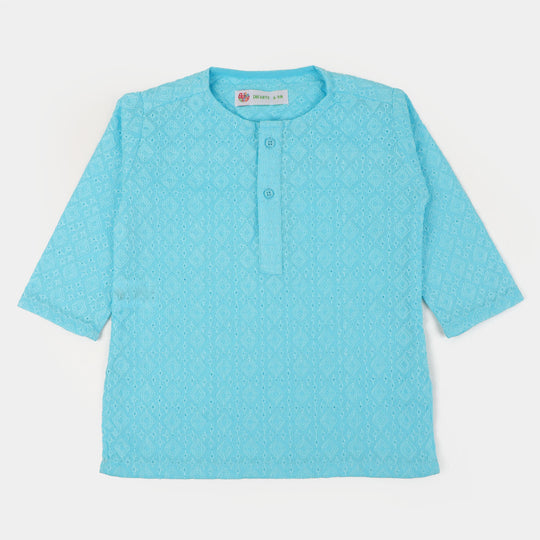 Infant Boys Chicken Basic Kurta - LT.Blue