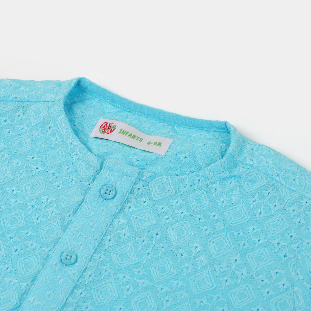 Infant Boys Chicken Basic Kurta - LT.Blue