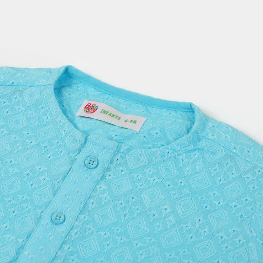 Infant Boys Chicken Basic Kurta - LT.Blue