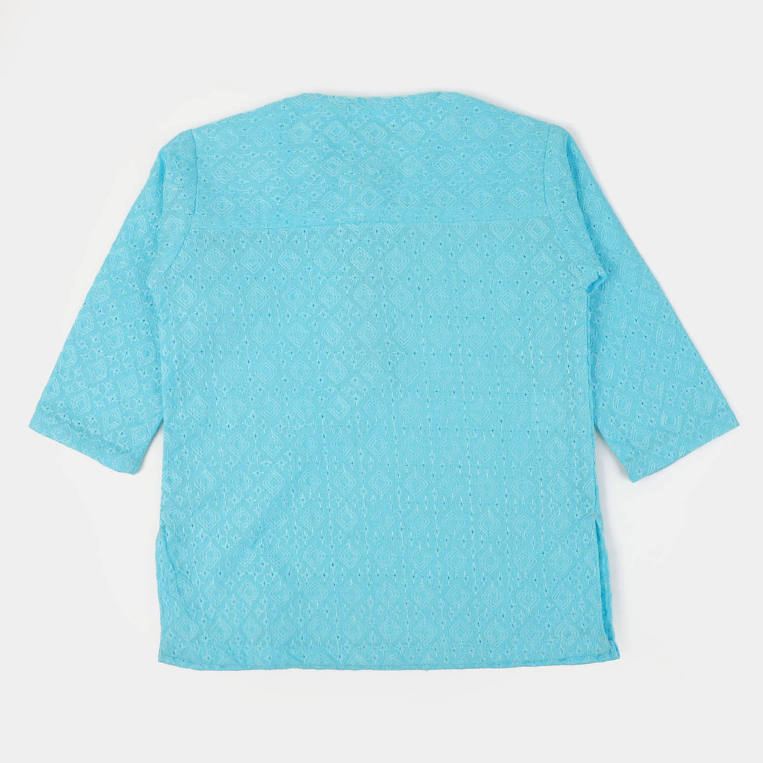 Infant Boys Chicken Basic Kurta - LT.Blue