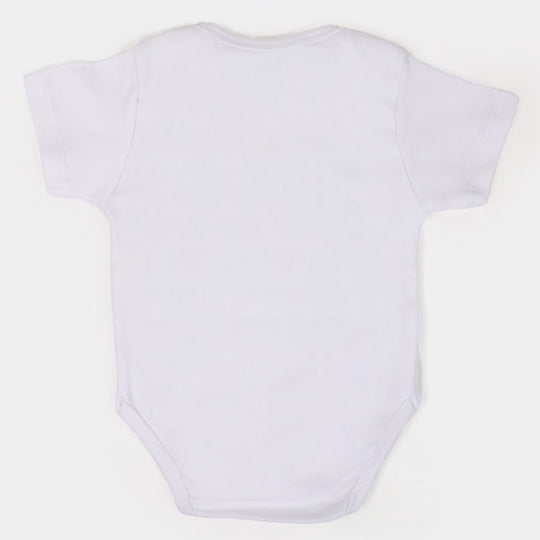 Infant Cotton Basic Romper Unisex Family - White