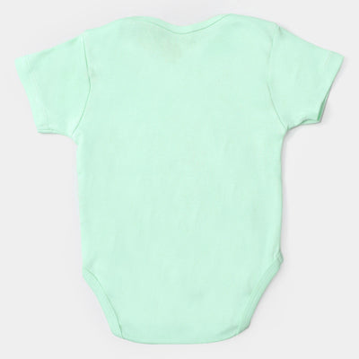 Infant Cotton Basic Romper Unisex Call Me - Sea Green