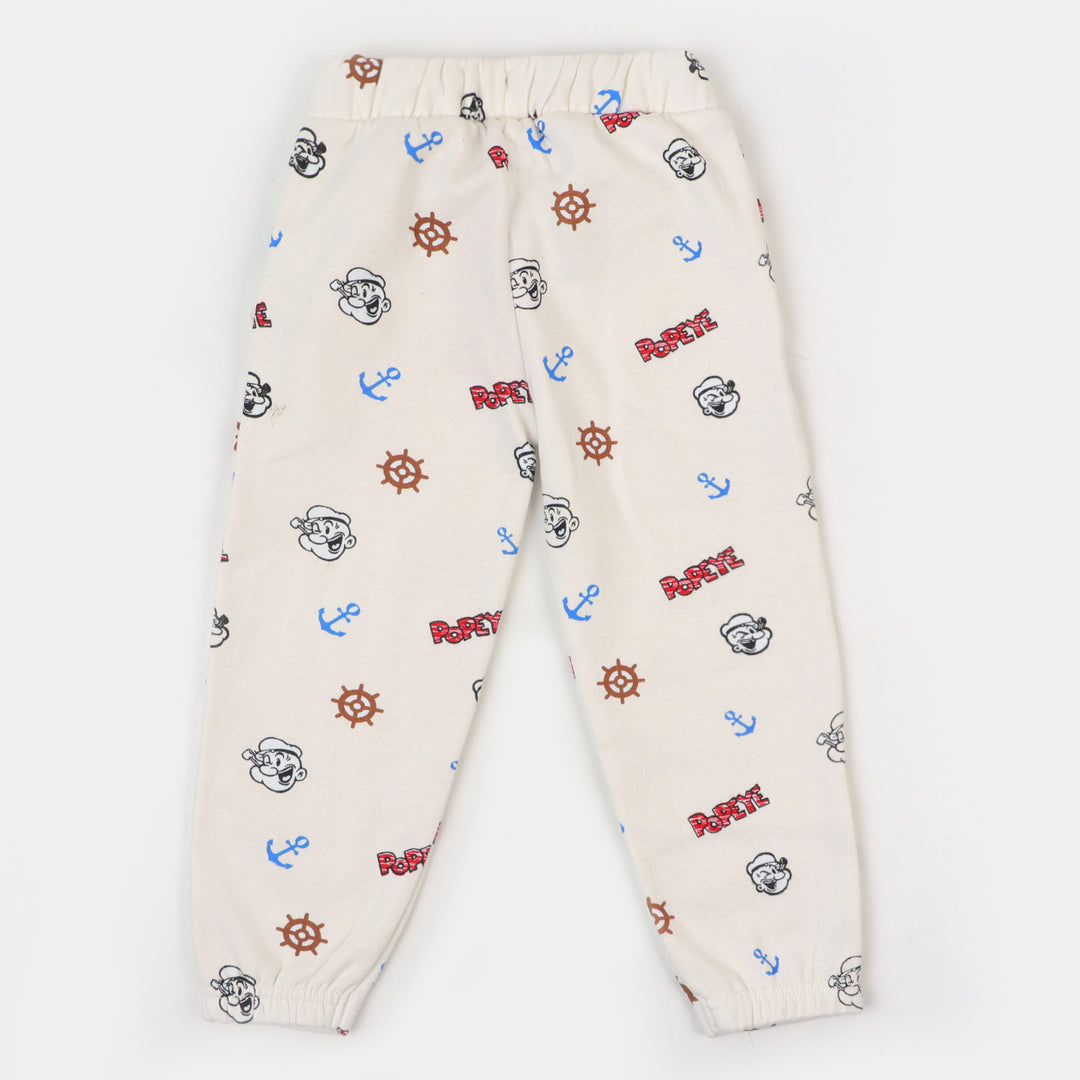 Boys Terry And Fleece Pyjama Character - White