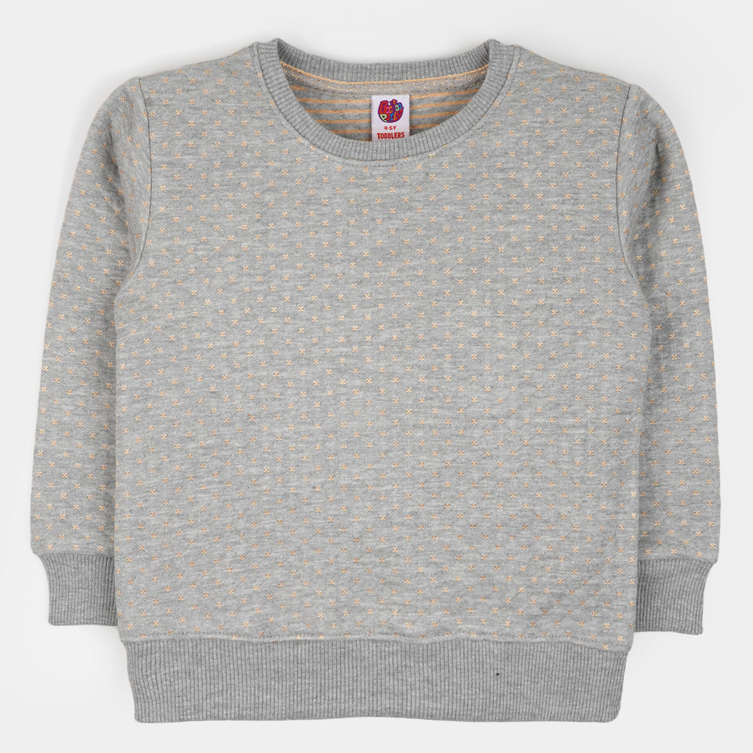 Girls Quilted Sweatshirt - GREY