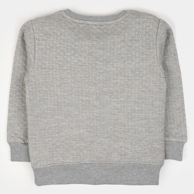 Girls Quilted Sweatshirt - GREY
