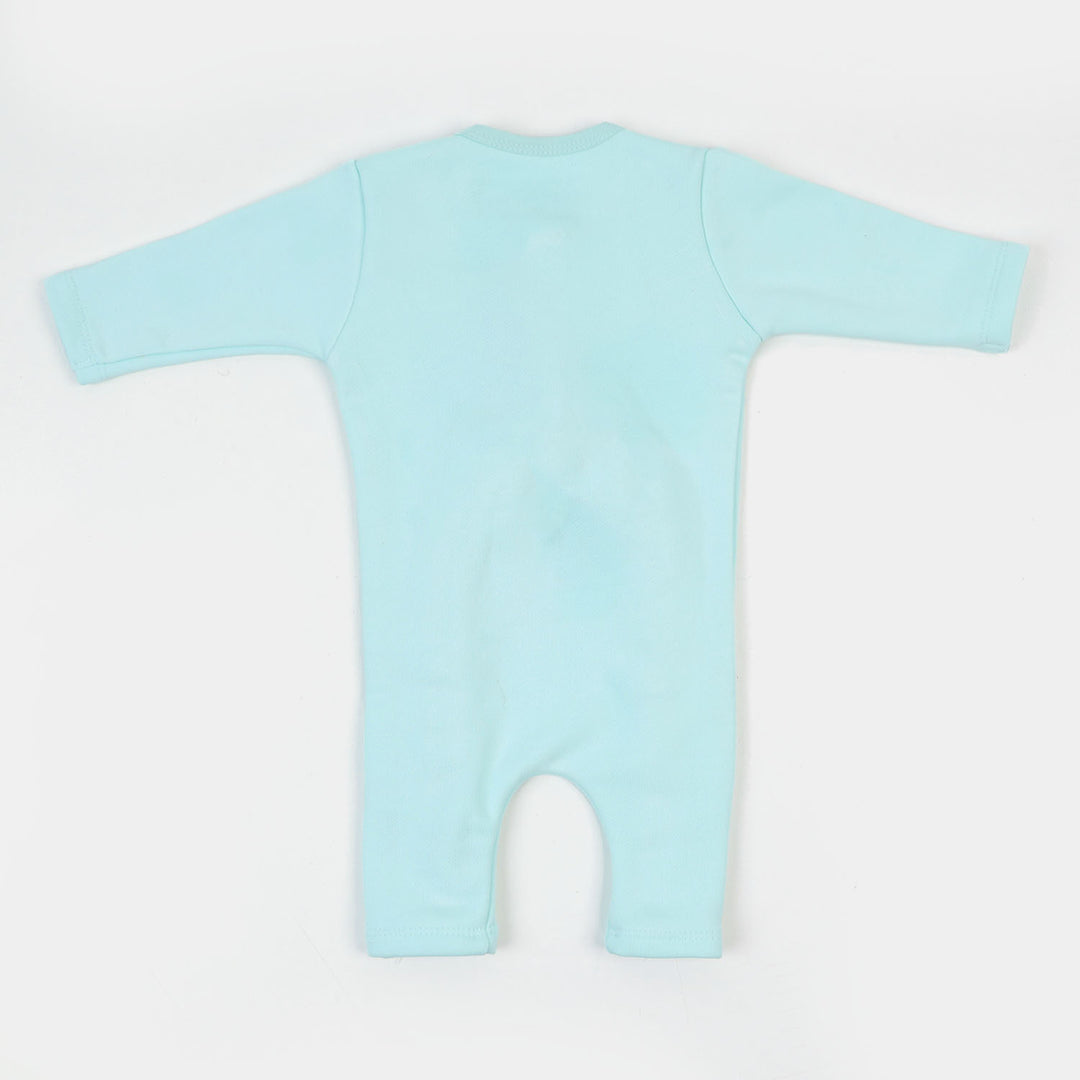 Infant Boys Knitted Romper Piece Of Love - Ice Blue