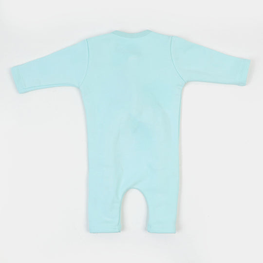 Infant Boys Knitted Romper Piece Of Love - Ice Blue