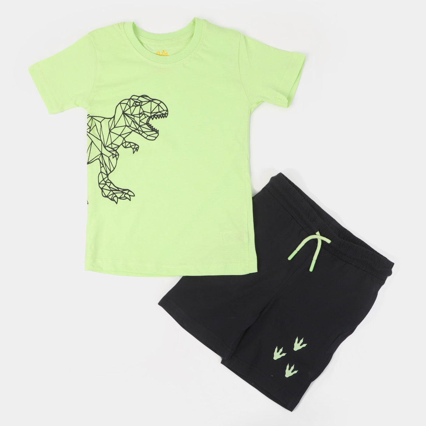 Boys Cotton 2Pcs Suit Dino - Green