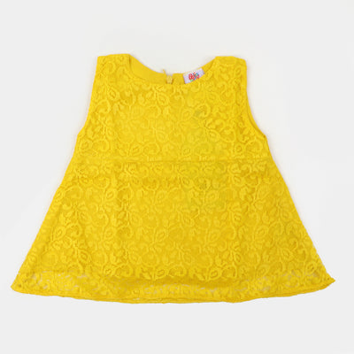 Infant Girls Cotton Casual Top - Dark Yellow