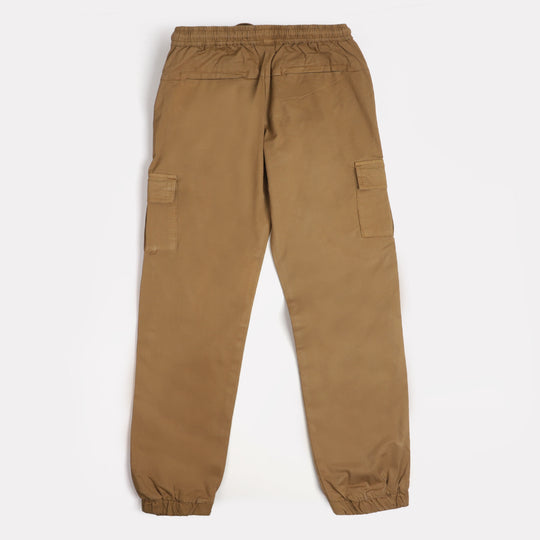 Teens Boys Cotton Pant Cargo Jogger - Khaki