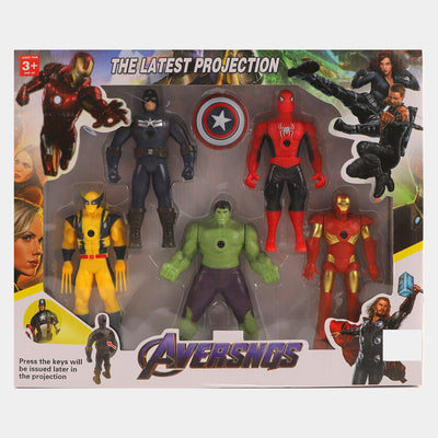 Super Action Hero Figure 5 in 1 Set Toy