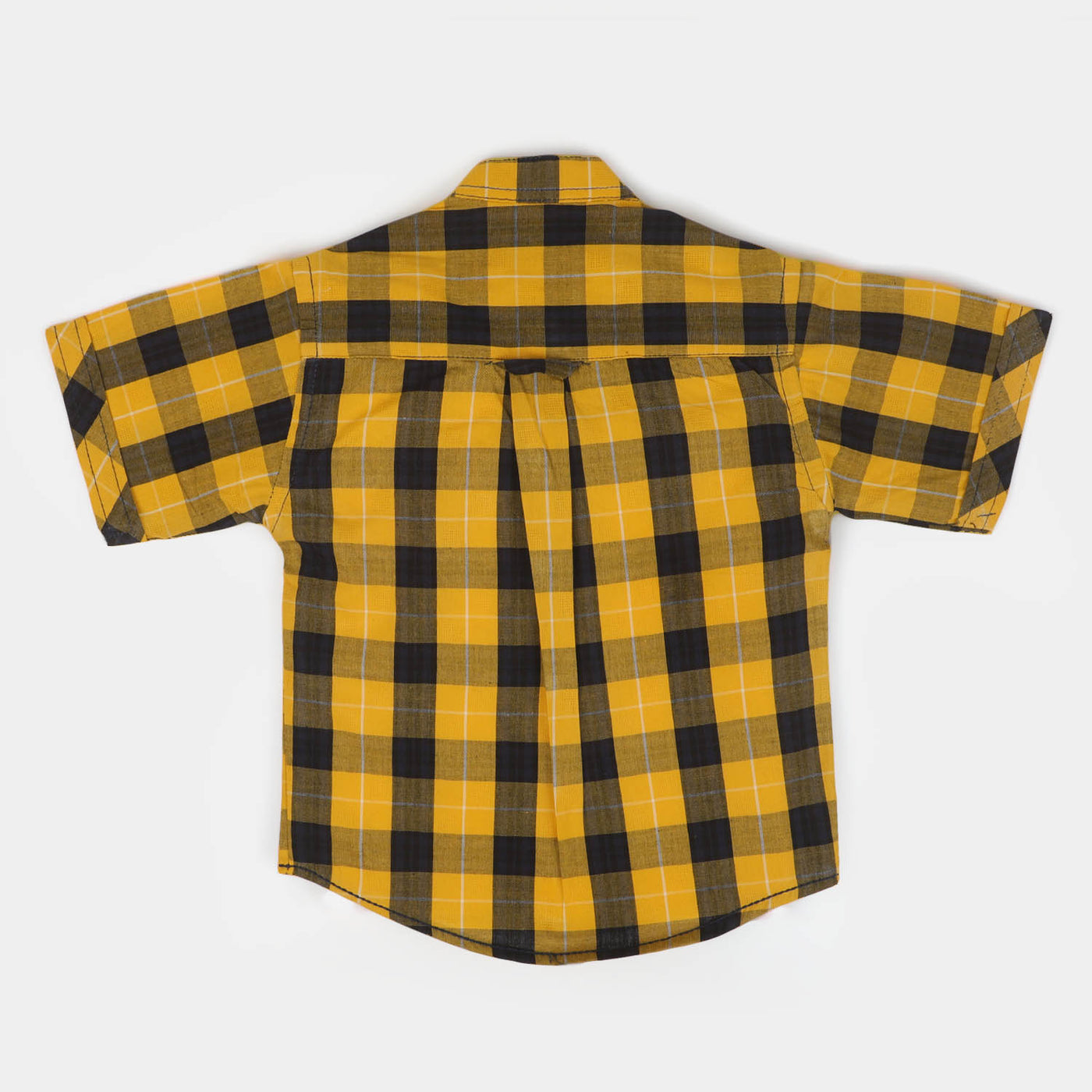 Infant Boys Cotton Casual Shirt Laugh & Fun - Yellow Check