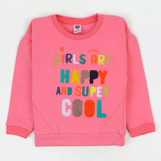 Girls Sweatshirt Girls Super Cool - Pink