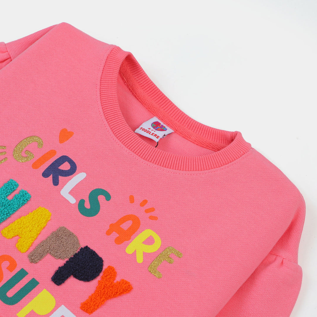 Girls Sweatshirt Girls Super Cool - Pink