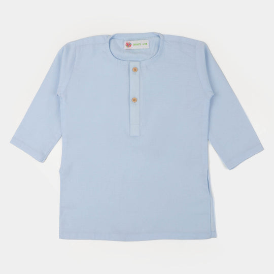 Infant Boys Jacquard Kurta Basic | SKY BLUE