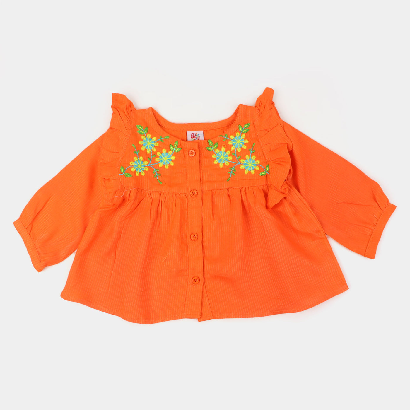 Infant Girls Jacquard EMB Top Glory - ORANGE