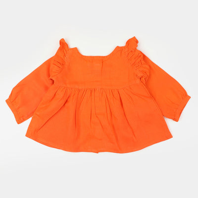 Infant Girls Jacquard EMB Top Glory - ORANGE