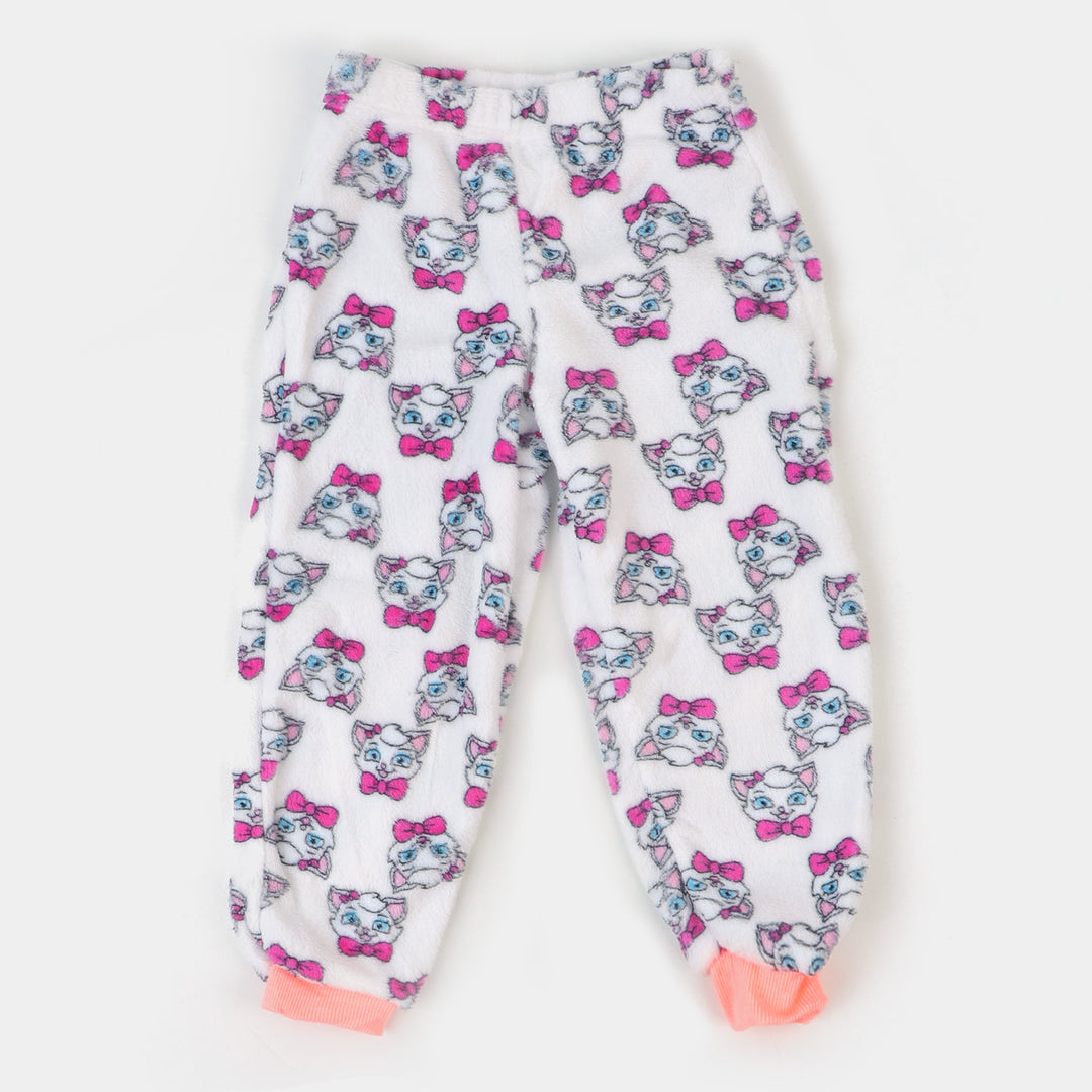 Girls 2 PCs Suit Sleep Right Meow -Pink