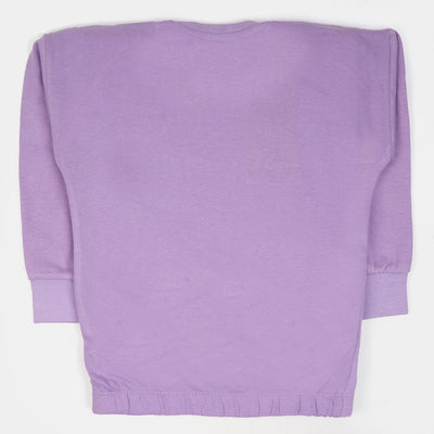 Girls Sweatshirt Flinstones - Purple