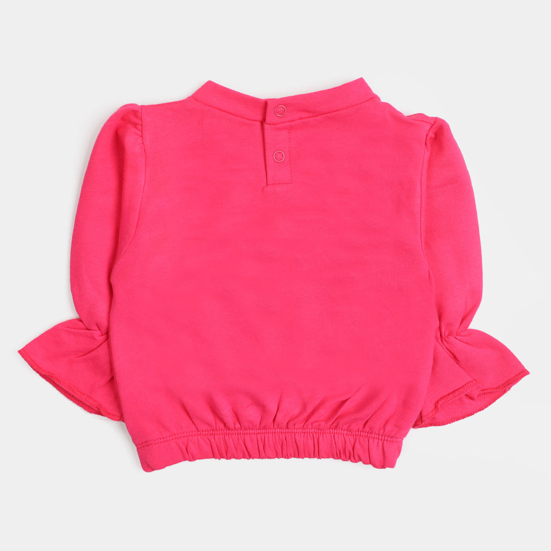 Infant Girls Sweatshirt Unicorn - Hot Pink