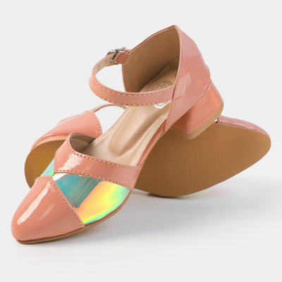 Girls Pumps Heels 456-14 - Peach