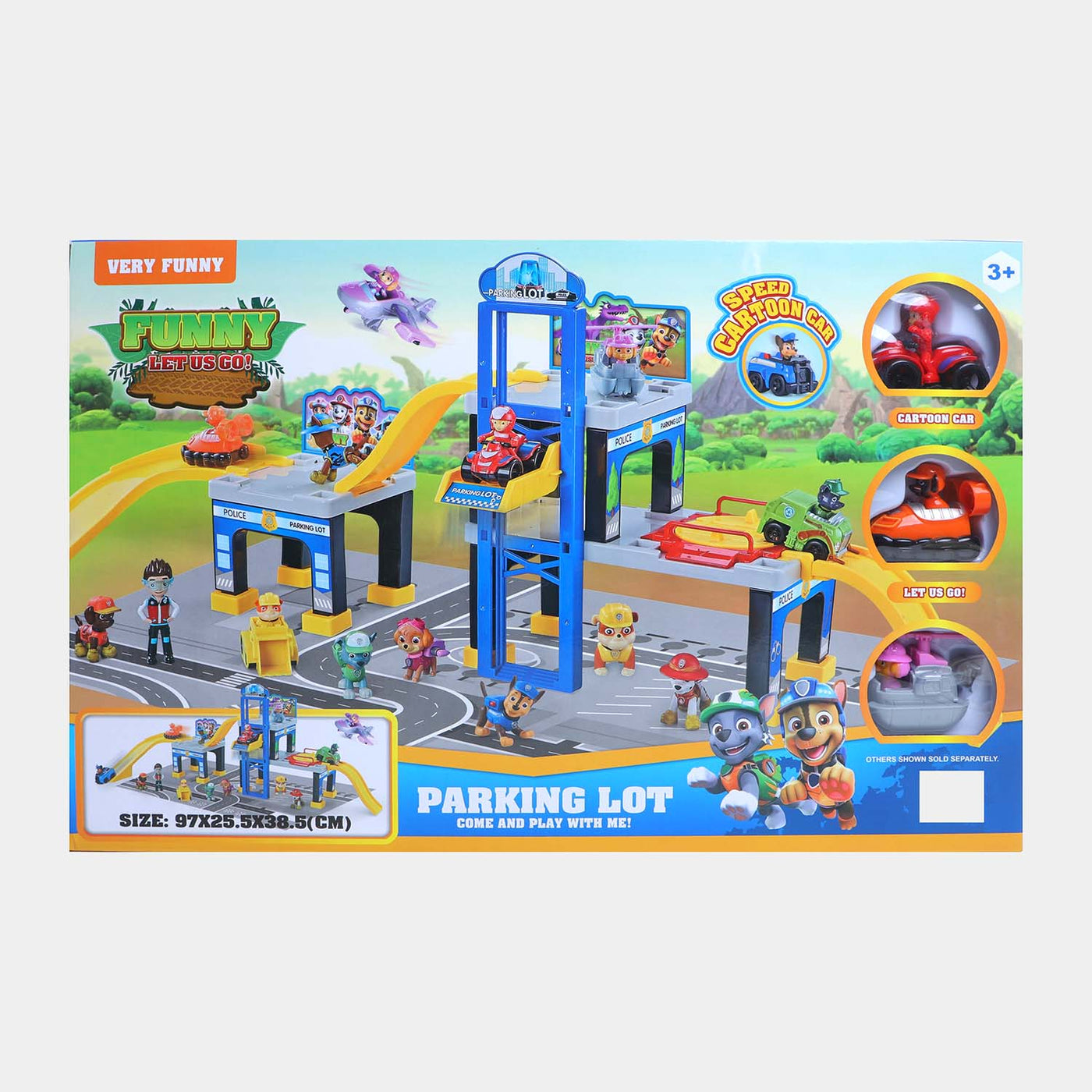 Famous Cartoon Character Parking Lot Game Play Set