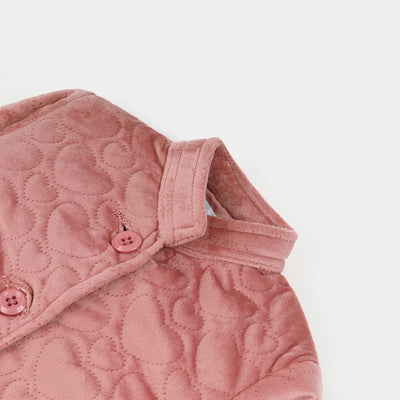 Infant Girls Quilted Jacket Hearts - Pink