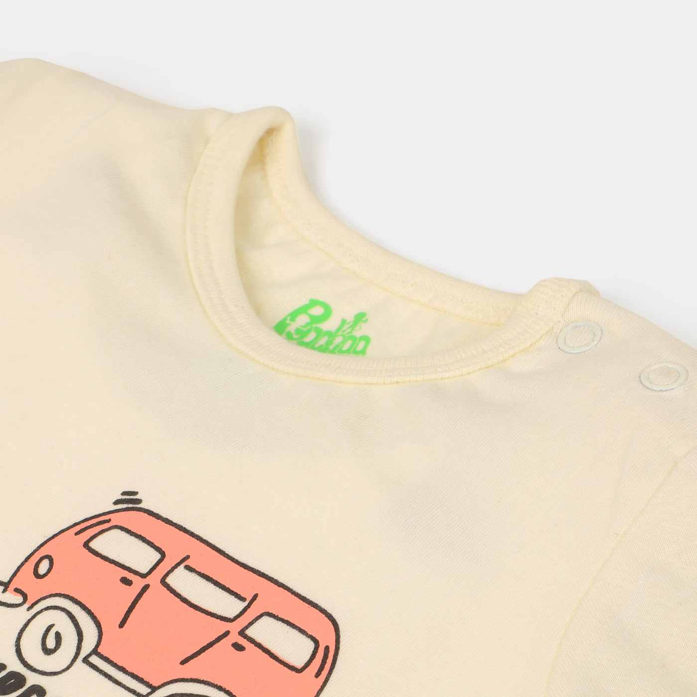 Infant Boys Cotton T-Shirt Super Good - Cream